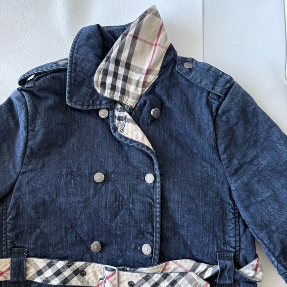 Burberry Baby kid vest jacket denim jean 10T Burberry blue - Picture 5 of 6